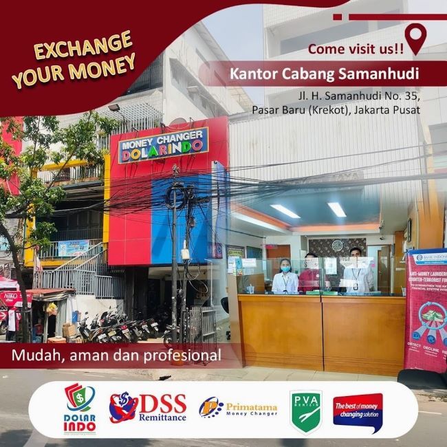 Dolarindo Money Changer Jakarta Pusat : Gambarnya by Google