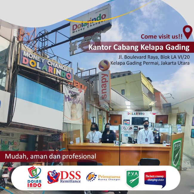 Dolarindo Money Changer Kelapa Gading : Gambarnya by Facebook