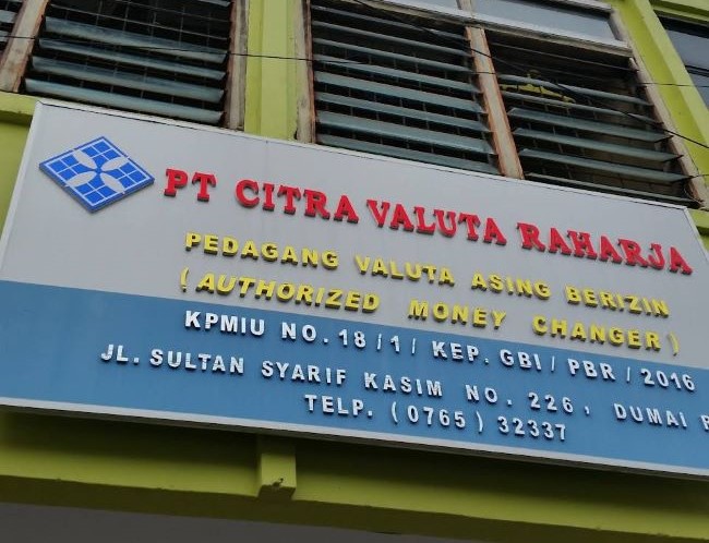 PT. Citra Valuta Raharja Money Changer Pekanbaru : Gambarnya by Google