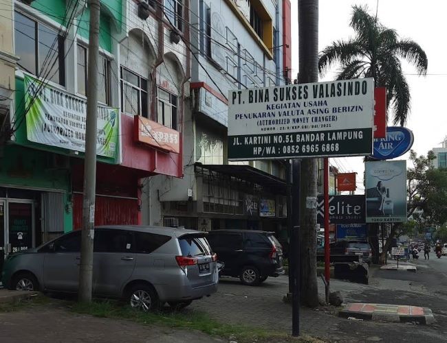 Bina Sukses Valasindo Money Changer Bandar Lampung : Gambarnya by Google